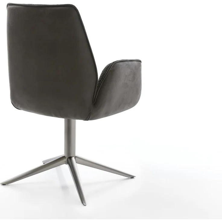 Drehstuhl Zoa-Flex Materialmix Schwarz Fußkreuz Graphit 360° drehbar Wippfunktion Taschenfederkern – Bild 7