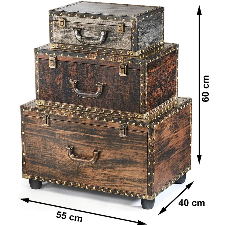 Kobolo Regal Kommode Kofferkommode VACAY aus MDF und PU – Bild 2