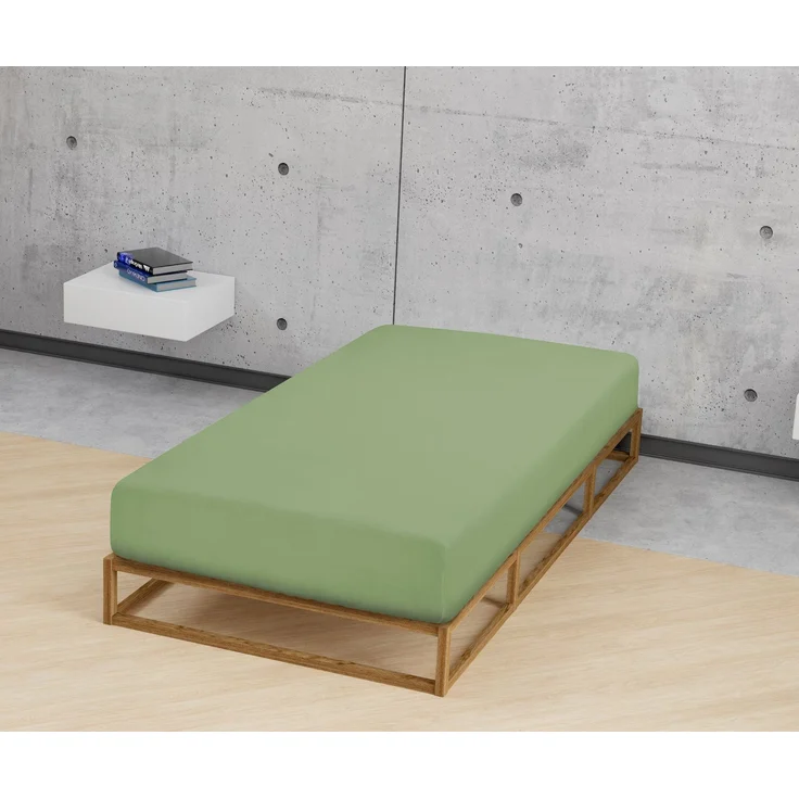 biberna Feinbiber-Spannbetttuch 0002744, fichte, 1x 90x190 cm - 100x200 cm – Bild 3