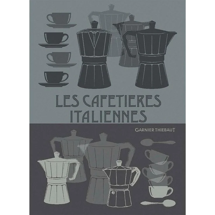 Garnier-Thiebaut Geschirrtuch Cafetiere Italienne Vert De Gris 50x70 Cm 100% Baumwolle – Bild 1