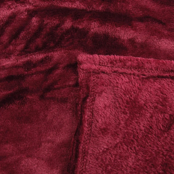 Kuscheldecke "Celina" Aubergine 70x100 cm – Bild 3