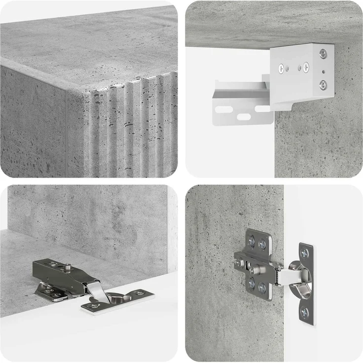 vidaXL TV-Schrankset 5 pcs Beton Grau Holzwerkstoff 3409099 – Bild 10
