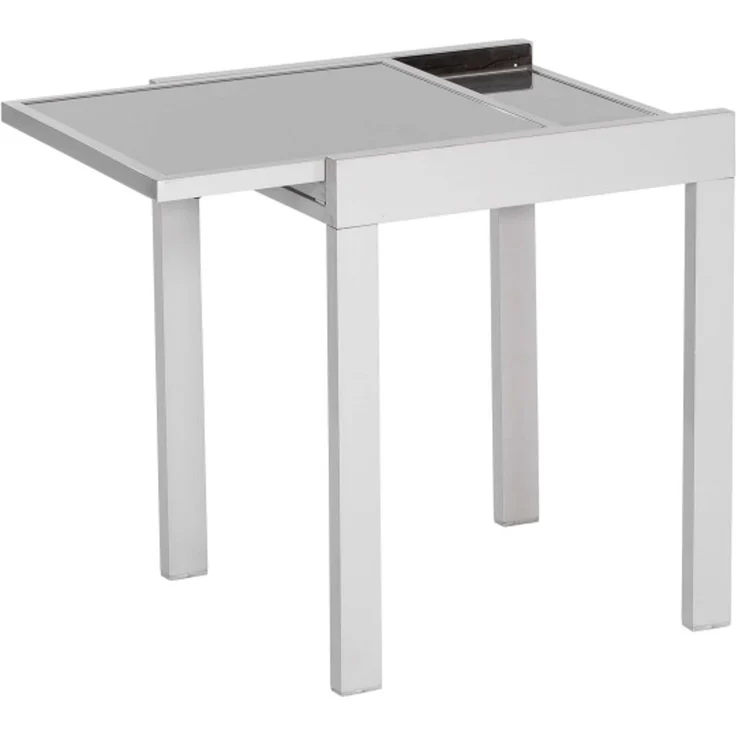 Amalfi Set 3tlg, 2 Klappsessel, Balkonausziehtisch 65 (130) x 65 cm, schwarz – Bild 3