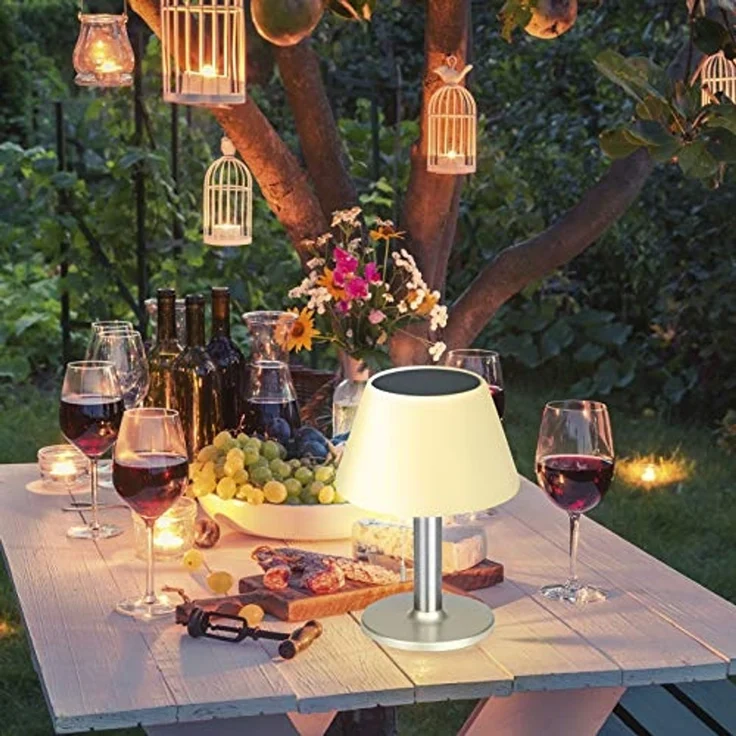 EASYmaxx LED Tischleuchte, In- & Outdoor Edelstahl – Bild 6