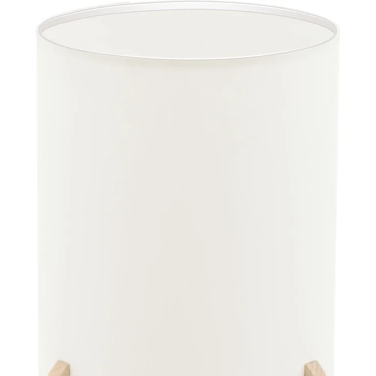 Tischleuchte, Holz, natur, Textilschirm, beige, H 40 cm – Bild 5