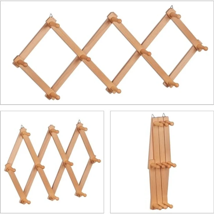 Ausziehbare Wandgarderobe aus Holz 10047398 – Bild 6