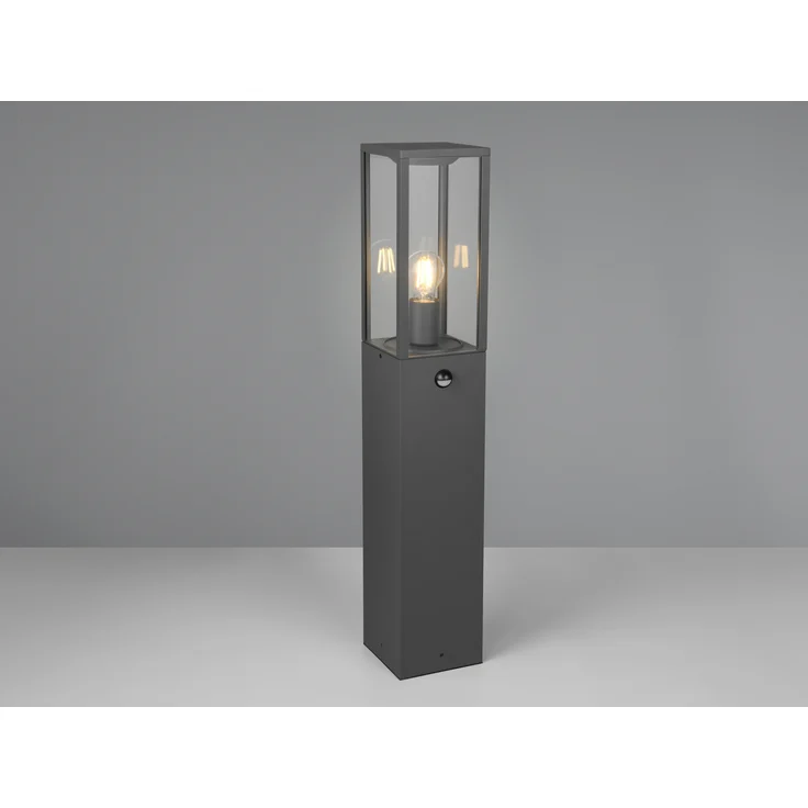 LED Pollerleuchte mit Bewegungsmelder in Anthrazit, Höhe 80cm – Bild 3