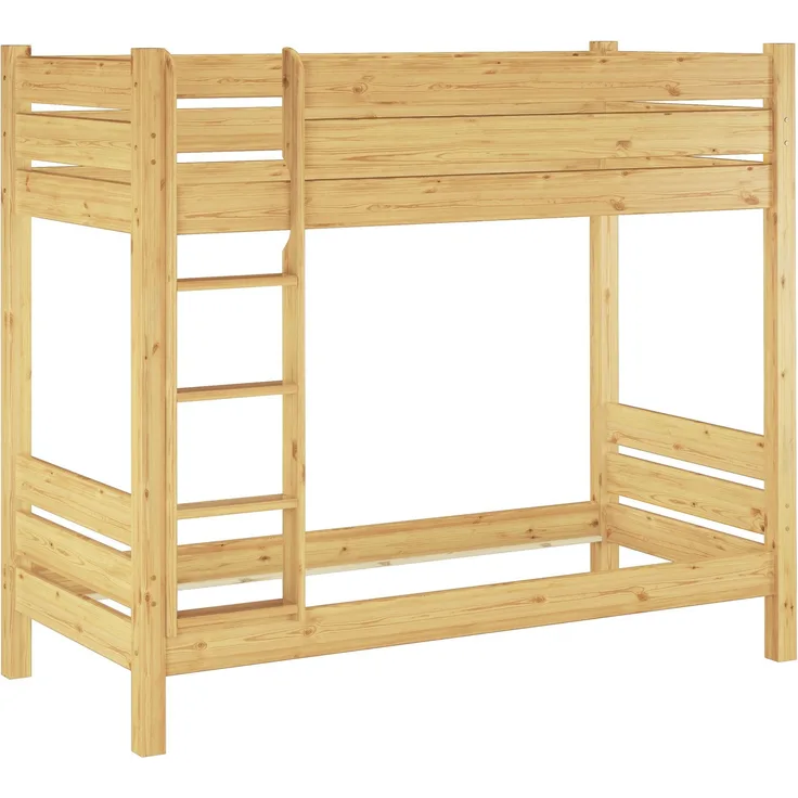 Erst-Holz Etagenbett extra stabil Kiefer 100x200 Nische 80 Hochbett teilbar ohne Rollrost 60. 16-10T80oR