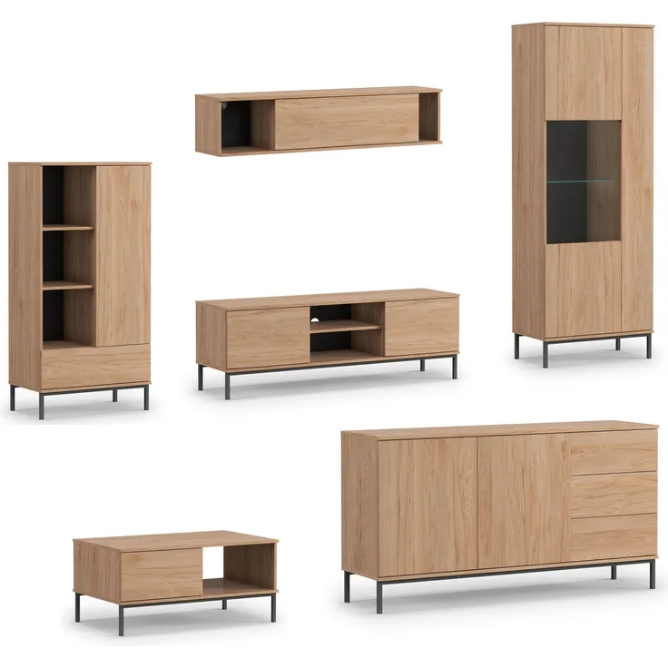 AX LIVING Möbel für Wohnzimmer Queba 2 – Stilvolles Modern in Hikora
