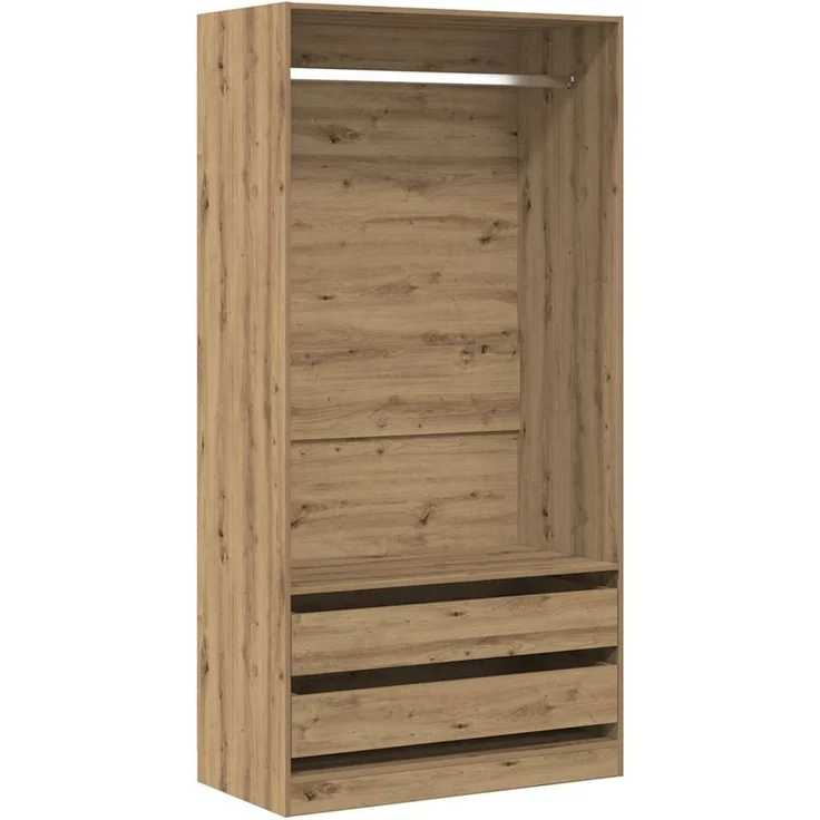 vidaXL Kleiderschrank Artisan-Eiche 100x50x200 cm Holzwerkstoff 3318627 – Bild 3