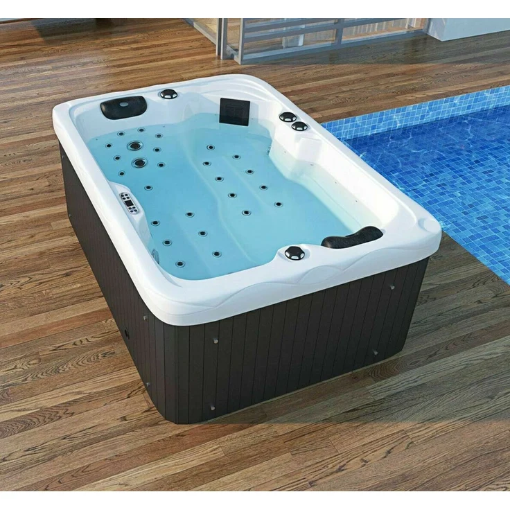 XXL Luxus SPA LED Whirlpool SET 190x135 cm Outdoor+Indoor Pool Ozon 2 Pers. – Bild 3