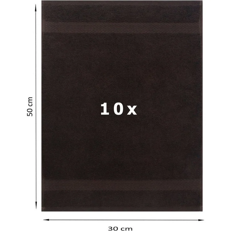 Betz Gästehandtücher 10 tlg. Gästehandtücher-Set PREMIUM 100 % Baumwolle 30x50cm, 100% Baumwolle (10-St) – Bild 1