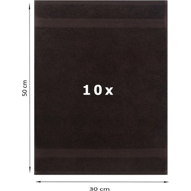 Betz Gästehandtücher 10 tlg. Gästehandtücher-Set PREMIUM 100 % Baumwolle 30x50cm, 100% Baumwolle (10-St)