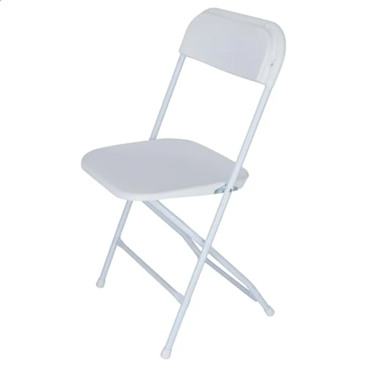 Aranaz Klappstuhl | Metall und Polyethylen | ideal für den Innen- und Außenbereich des Hauses | Stühle für Garten, Terrasse, Familienveranstaltungen | Farbe: Weiß | 45,5 x 50 x 78,5 cm – Bild 1