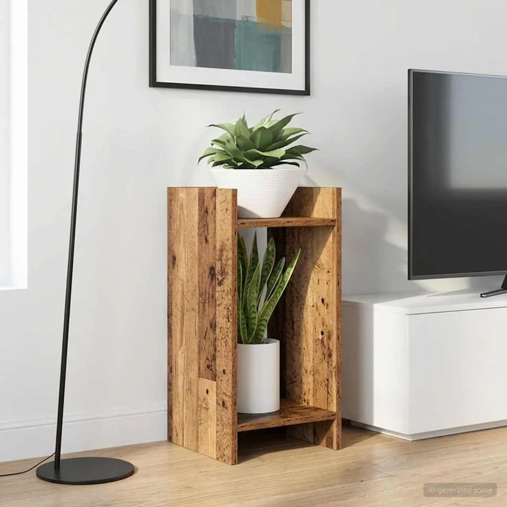 vidaXL Pflanzenständer 2 stk. Altholz 30 x 30 x 60 cm Holzwerkstoff 899607 – Bild 4