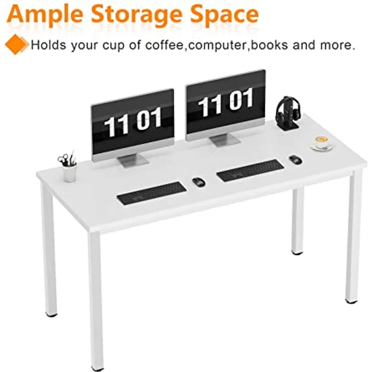 SogesHome PC Schreibtisch Computertisch 100 x 60 x 75 cm Büro Workstation für Home Office Verwenden Schreibtisch, Esstisch Konferenztisch AC3DW-100-SH – Bild 5