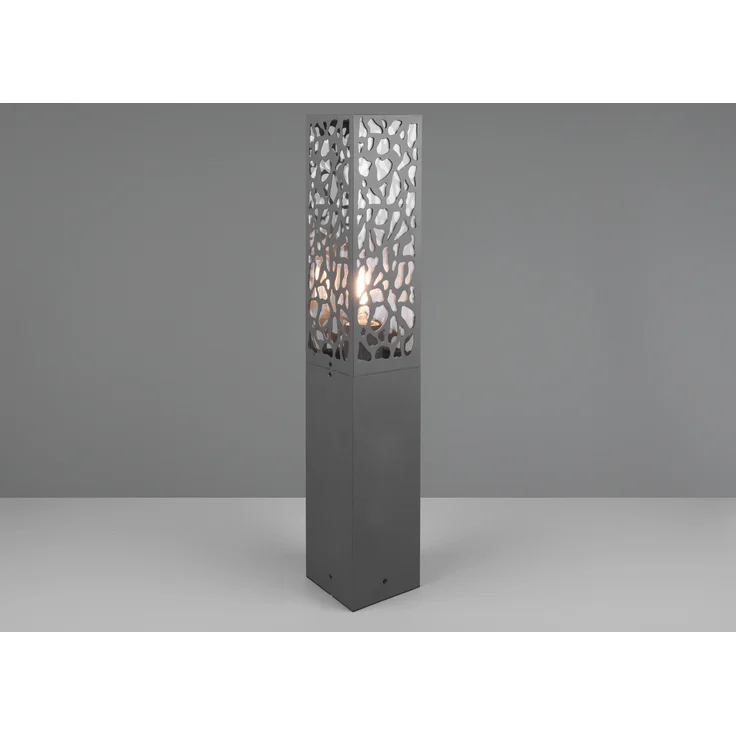LED Sockelleuchte eckig Edelstahl in Anthrazit, Höhe 60cm, IP44 – Bild 3