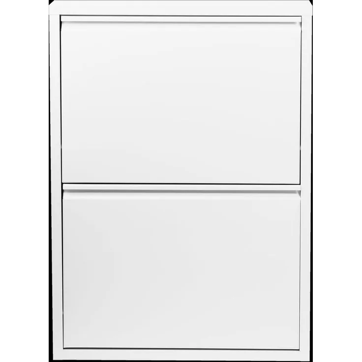 Schuhkipper >WIT< in Weiß, Lackiert, montiert - 50x72x15cm (BxHxT)
