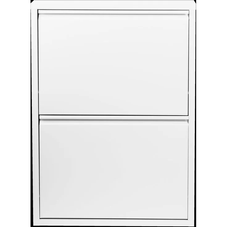 Schuhkipper >WIT< in Weiß, Lackiert, montiert - 50x72x15cm (BxHxT) – Bild 1