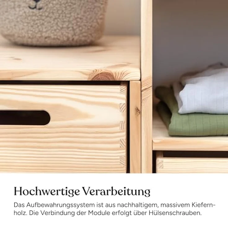 Ehrenkind Kinderregal Aufbewahrungssystem für das Kinderzimmer aus hochwertigem Holz, Modularer Aufbau, individuell kombinierbar – Bild 7