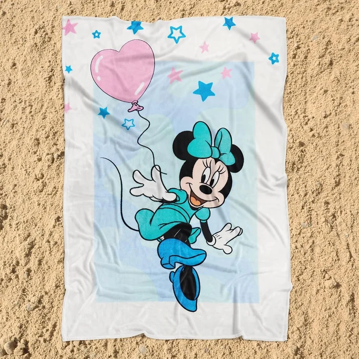 Kinderdecke Minnie Mouse Decke Blau 130x170 cm Kuscheldecke Fleecedecke Mini Maus, BERONAGE, passend zur Bettwäsche, ideal für Sofa, Couch, Kinder-Bett, Auto – Bild 3