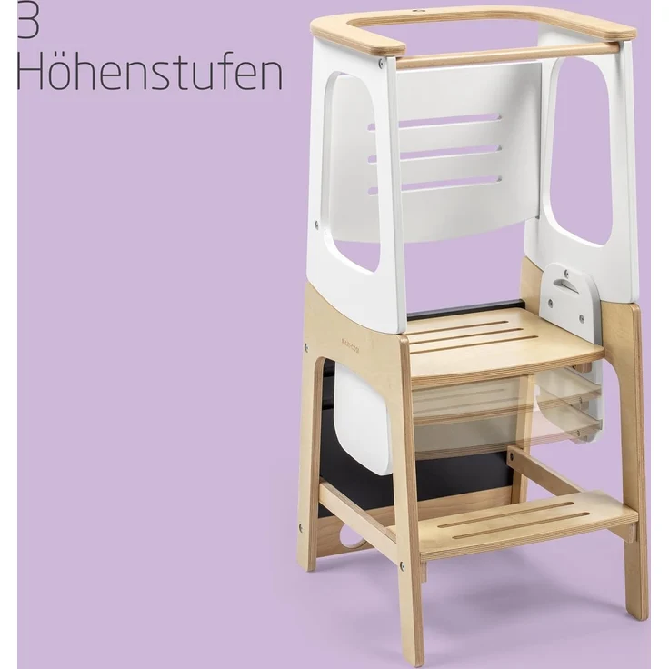 Maxi-Cosi 'Toucan' Lernturm mit integrierter Tafel, Holz natur, 91 x 46 x 43,4 cm – Bild 3