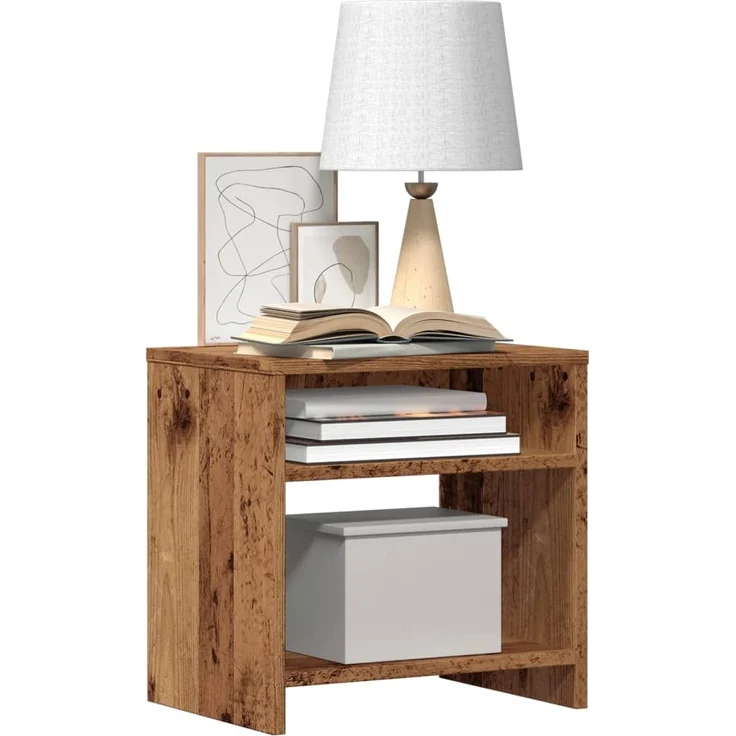 vidaXL Nachttisch Altholz-Optik 40x30x40 cm Holzwerkstoff 855762 – Bild 3