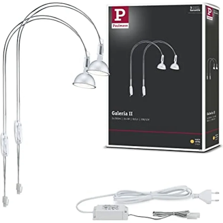 Paulmann No. 99908 Galeria Spiegelleuchte LED II Chrom inkl. Leuchtmittel 2x4W GU5,3