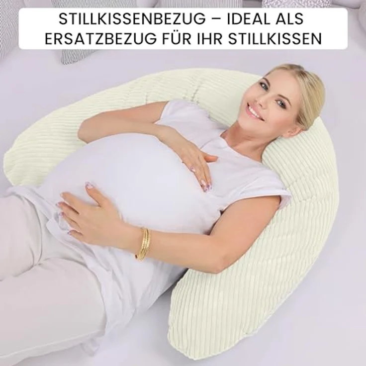Amilian Stillkissenbezug 170 cm - Kissenbezug für Schwangerschaftskissen, Seitenschläferkissen, weicher und pflegeleichter Bezug - ideal als Ersatzbezug – Bild 5