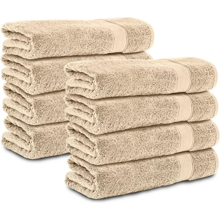 Komfortec Handtuch Set 50x100, Handtücher, Frottee (Packung, 8-St), 100% Baumwolle, Flauschig & Saugfähig, Weich, Towel – Bild 1