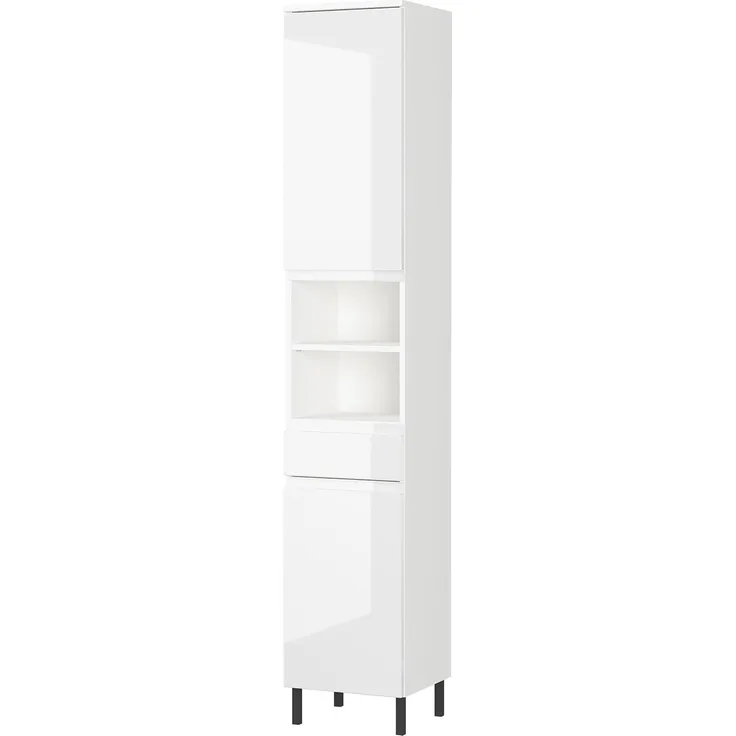 GERMANIA Hochschrank Scantic Breite 34 cm, Badezimmerschrank, 2 Türen, 1 Schubkasten, 2 Fächer