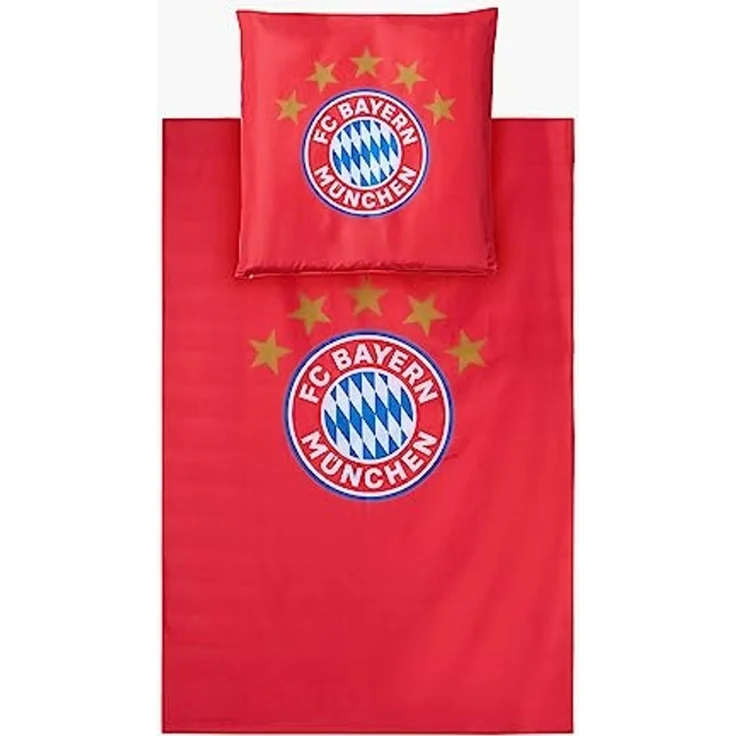 FC Bayern München Bettwäsche FC Bayern München Bettwäsche Mikrofaser 135x200 cm (Rot), 100% Polyester – Bild 1