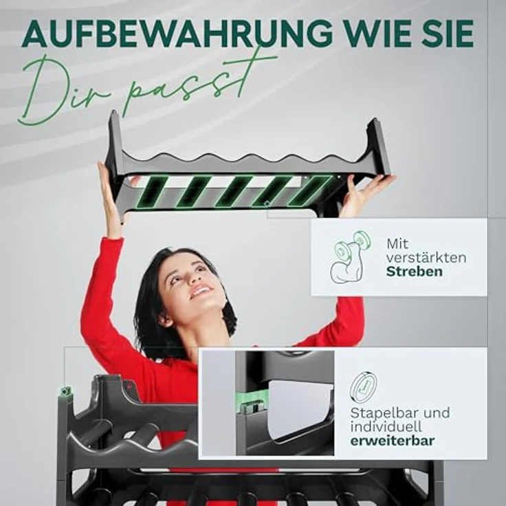 Novaliv Flaschenregal für 36 Flaschen aus Kunststoff, erweiterbar, Weinregal stapelbar, Schwarz, Getränkeregal Flaschen Regalsystem, Regal für Getränke, Flaschenschrank, Spirituosen Regal – Bild 3