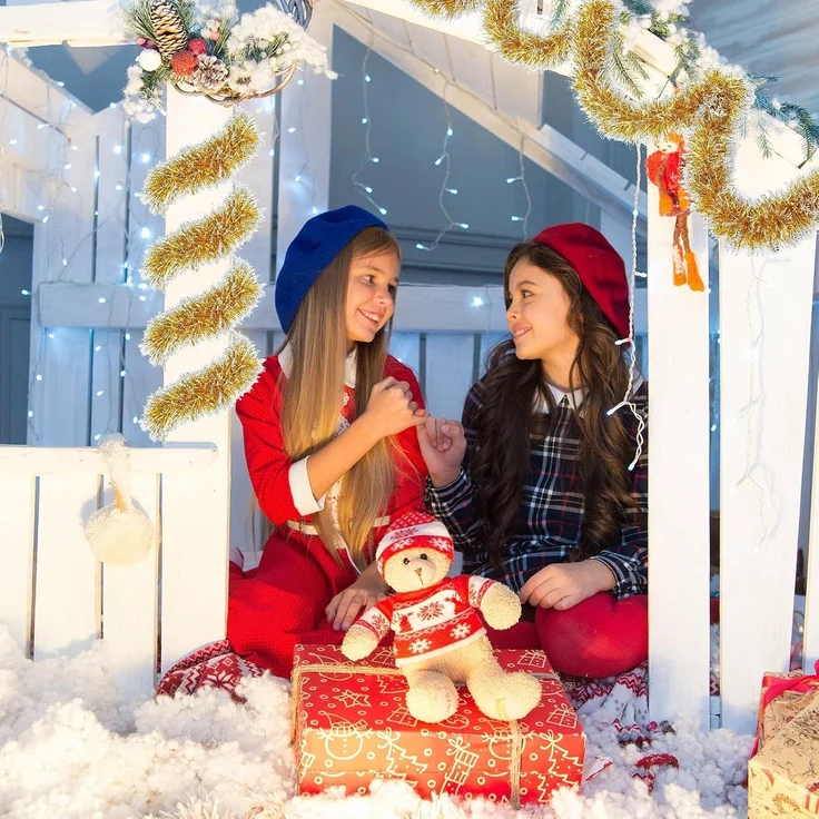 4 m Weihnachtsdekoration, Baumform, hängend, Rot, Innen & Außen, 2m pro Teil – Bild 3