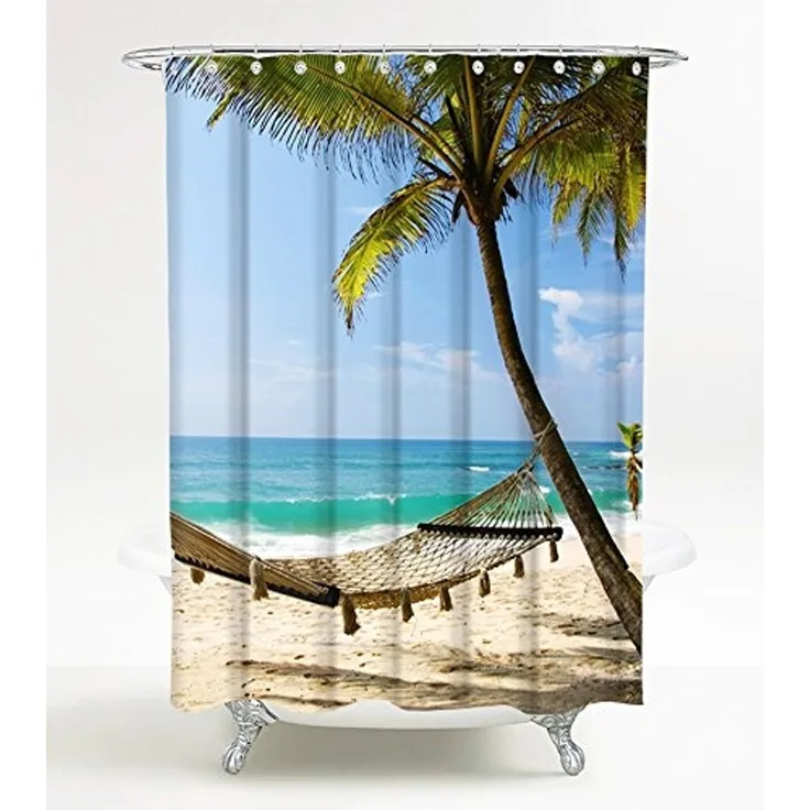 Sanilo Duschvorhang Holiday 180x200 cm, 100% wasserdicht, Anti-Schimmel-Effekt, hochwertige Qualität