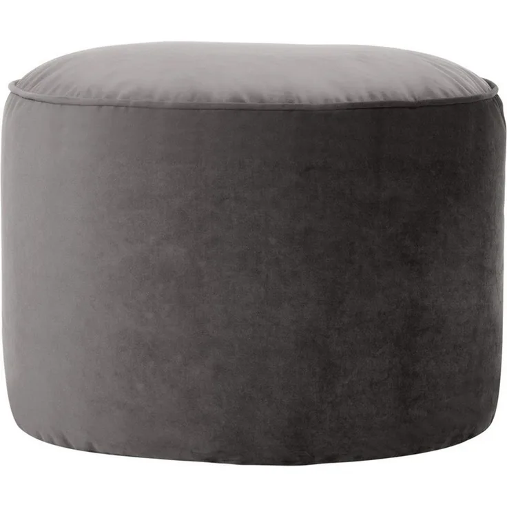 Icon Runder Sitzpuff „Milano“, XL Samt Sitzsack Hocker, Groß Fußhocker für das Wohnzimmer, Sitzkissen