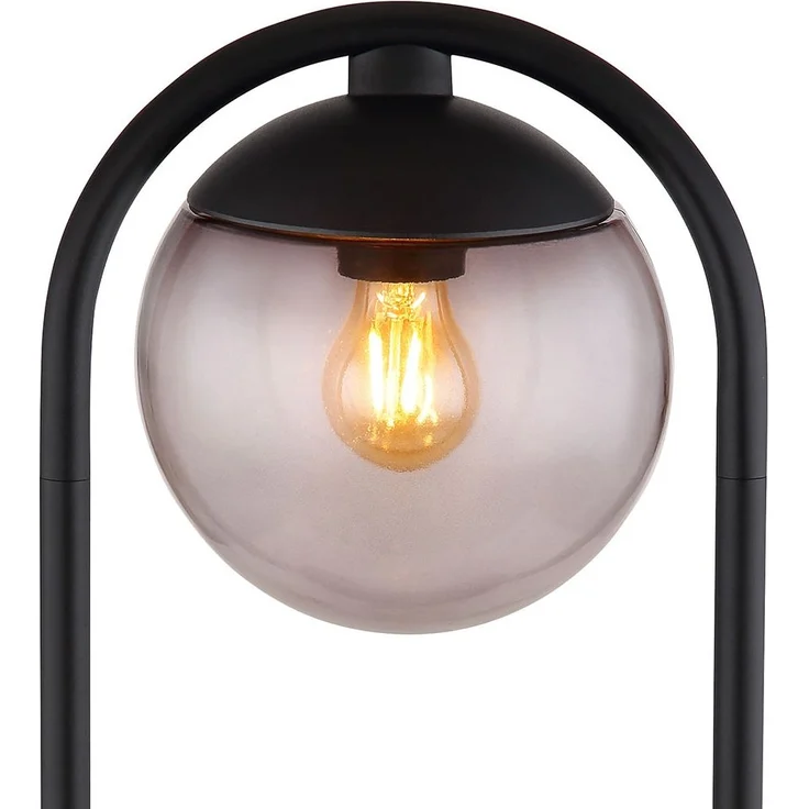 Stehleuchte, Glaskugel, schwarz, rauch, IP44, H 100 cm – Bild 7