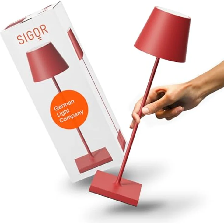 SIGOR LED Tischleuchte Akku-Tischleuchte, Dimmbar, LED fest integriert, Warmweiß – Bild 2