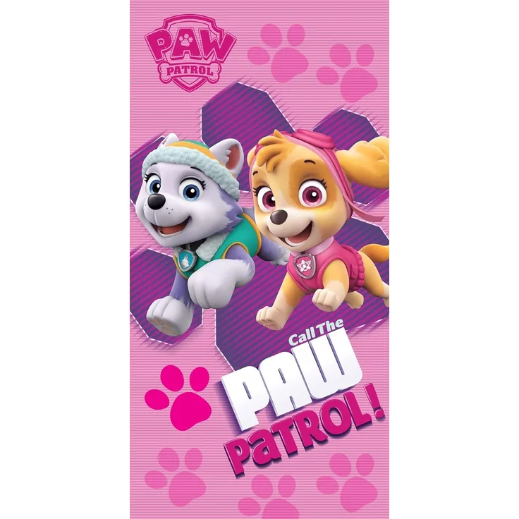 BERONAGE Strandtücher Paw Patrol Kinder Badetuch Girl's Rosa 60x120 cm, 100% Baumwolle (1-St), Frottee in Velours-Qualität