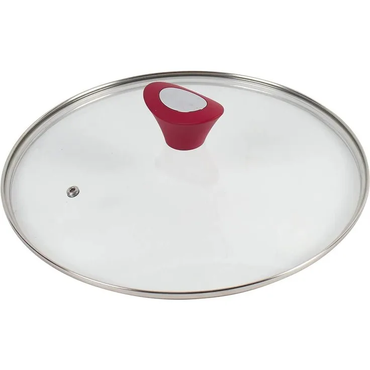 Broszio Pfannendeckel mit rotem Silikongriff Ø 28 cm Deckel Topfdeckel