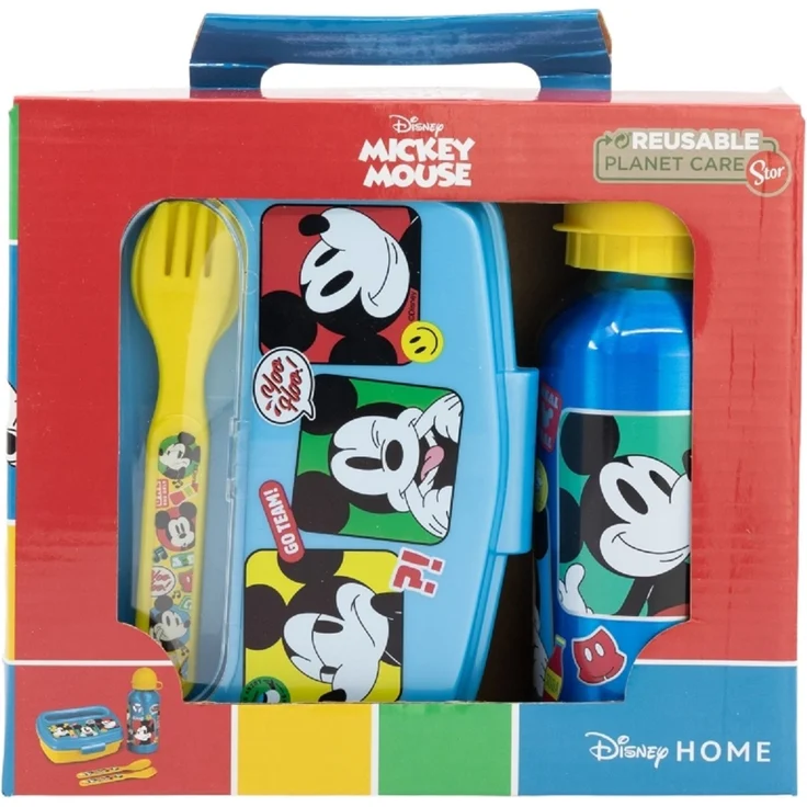 Disney Mickey 4er Set Trust The Journey Aluminiumflasche, Snackbox und mehr – Bild 2