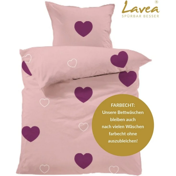 Lavea Kinderbettwäsche Lavea Kinder Bettwäsche Set - Emilia 100 x 135cm + 40 x 60cm – Bild 3