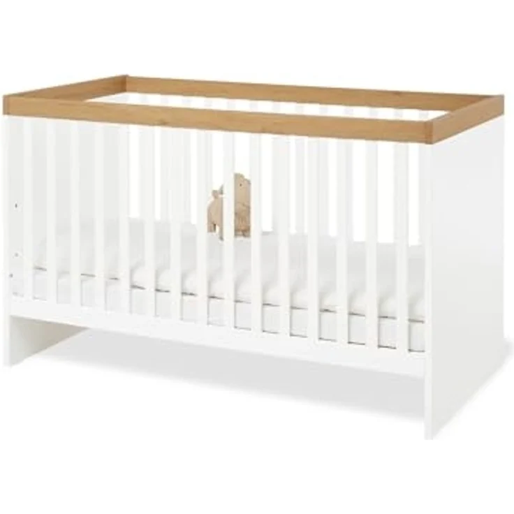 Pinolino 'Linje' Kinderbett, MDF weiß / braun, 144 x 75 x 88 cm – Bild 1