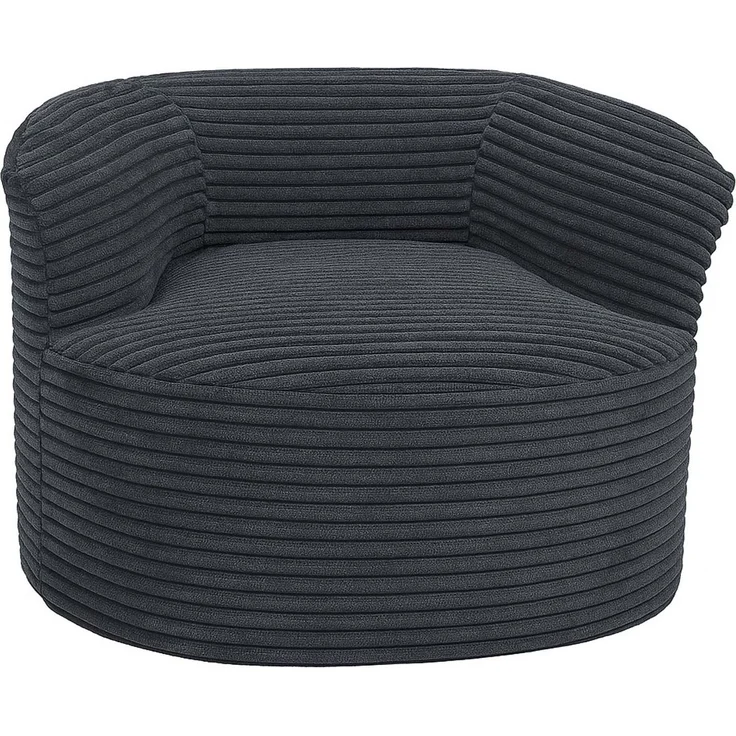 Sessel HWC-P18, Loungesessel Relaxsessel Polstersessel Cocktailsessel, Stoff/Textil Cord (370g/m²) ~ dunkelgrau – Bild 8