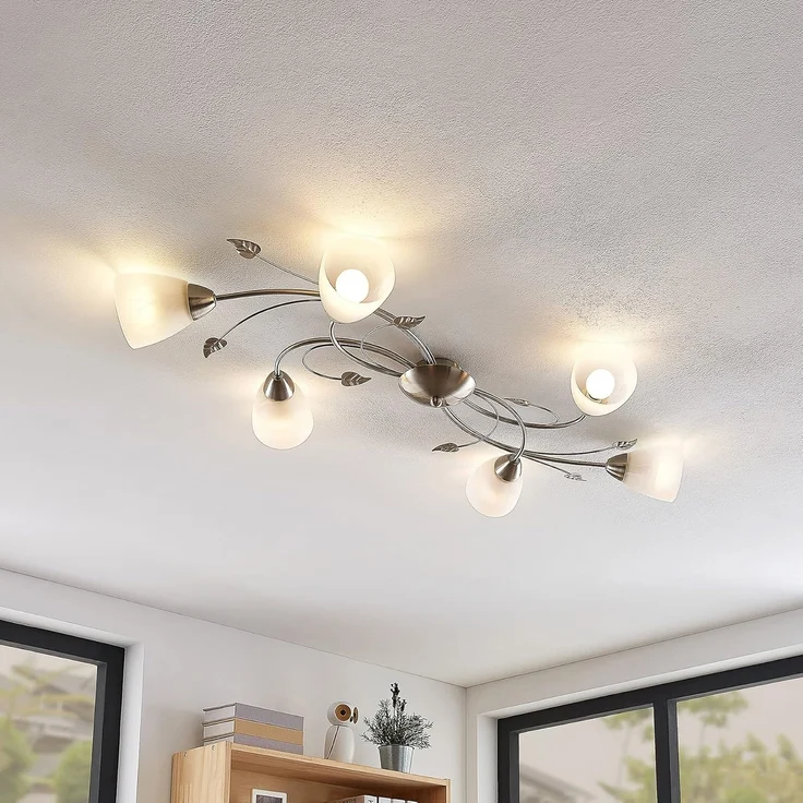 Lindby Deckenleuchten Yannie, Metall, Alu IP20, 6 x 4,5 W LED – Bild 3