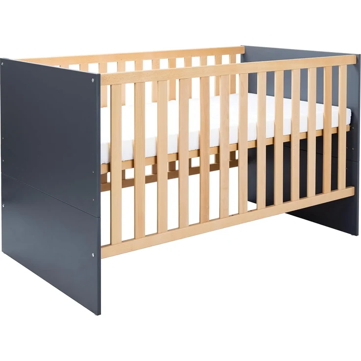 Kinderbett 70 x 140 cm inkl. Lattenrost »Alessio«, (B/H/T): 143/84/76 cm Anthrazit / Artisan Oak, Arthur Berndt – Bild 2