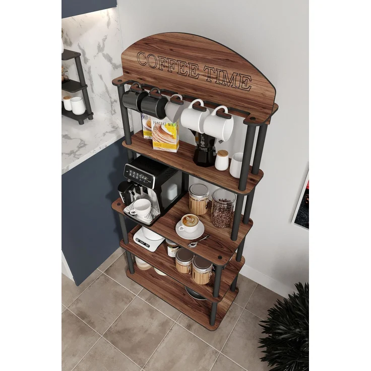 Skye Decor 'Time - Walnut' Kaffeestation, Walnuss, 69 x 160 x 39 cm – Bild 3
