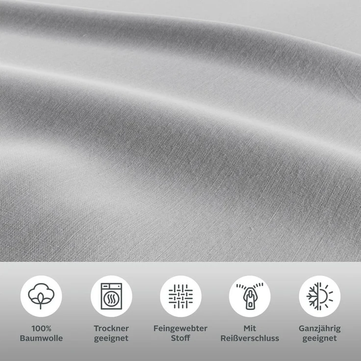 Home affaire Bettwäsche Luisa, Renforcé, 2 teilig, NEUHEIT: 100% Baumwolle, in Gr. 135x200 oder 155x220 cm – Bild 2