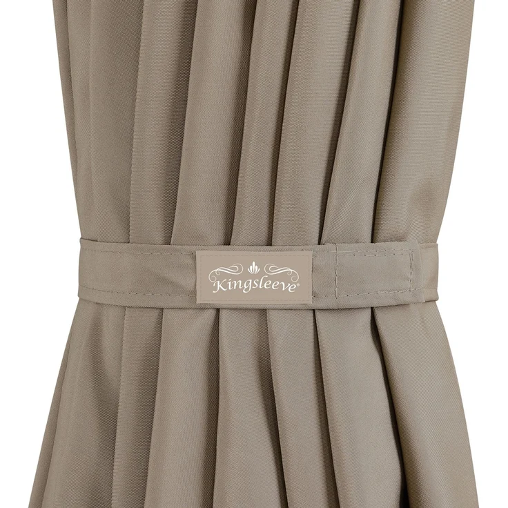 Kingsleeve Sonnenschirm mit Kurbel, UV Schutz 30+, Alu Mast / Polyester taupe, Ø 330 cm – Bild 7