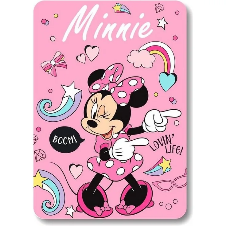 Disney Minnie Maus Kuscheldecke für Kinder 140 x 100 cm für extra Komfort